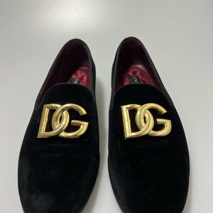 Dolce & Gabbana Leonardo Velvet Smoking Shoes Black Men’s UK 9/US 10/EU 43 $895